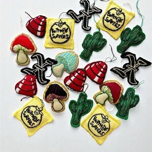 Hand crafted felt Embroidered ornaments